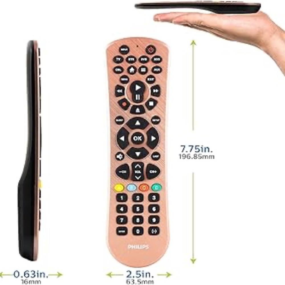 Philips 4 Device Bluetooth Universal Remote Control Rose Gold New